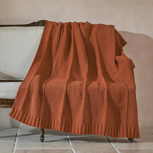 Chenille Knitted Chunky Throw