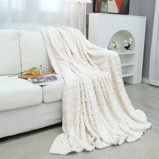 Shu Cotton Velvet Blanket Sofa Blanket Office Shawl Blanket